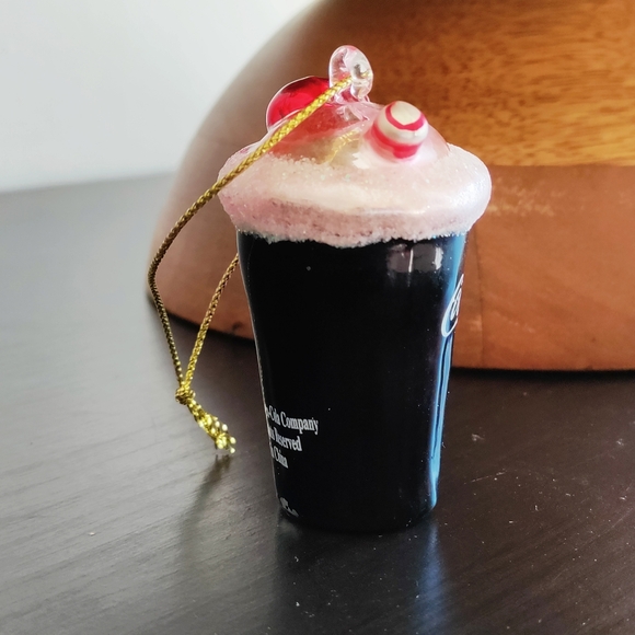 Glass Coca Cola "Cherry Coke Float" Holiday Ornament 2.4" - Picture 5 of 9